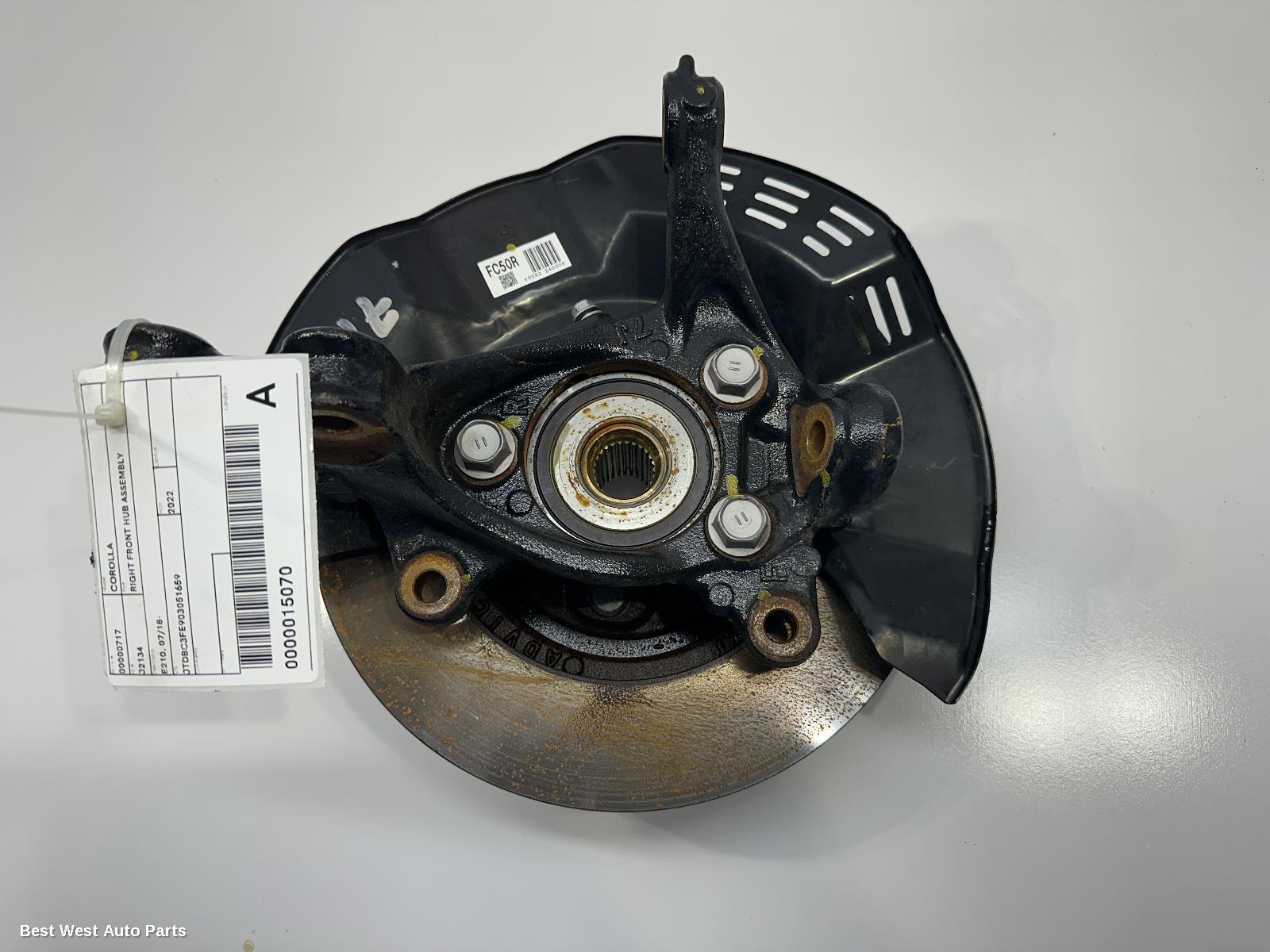 2022 TOYOTA COROLLA Right Front Hub Assembly