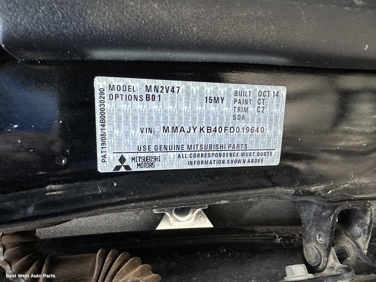 2015 MITSUBISHI TRITON Sports Bar