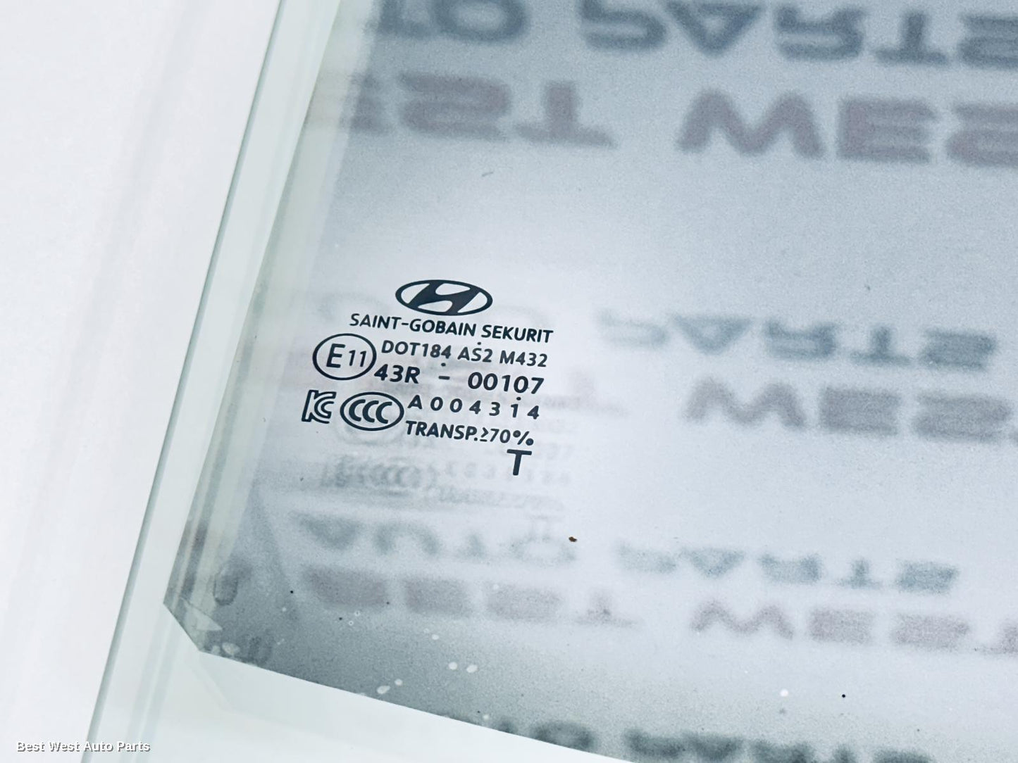 2019 HYUNDAI TUCSON Right Rear Door Window