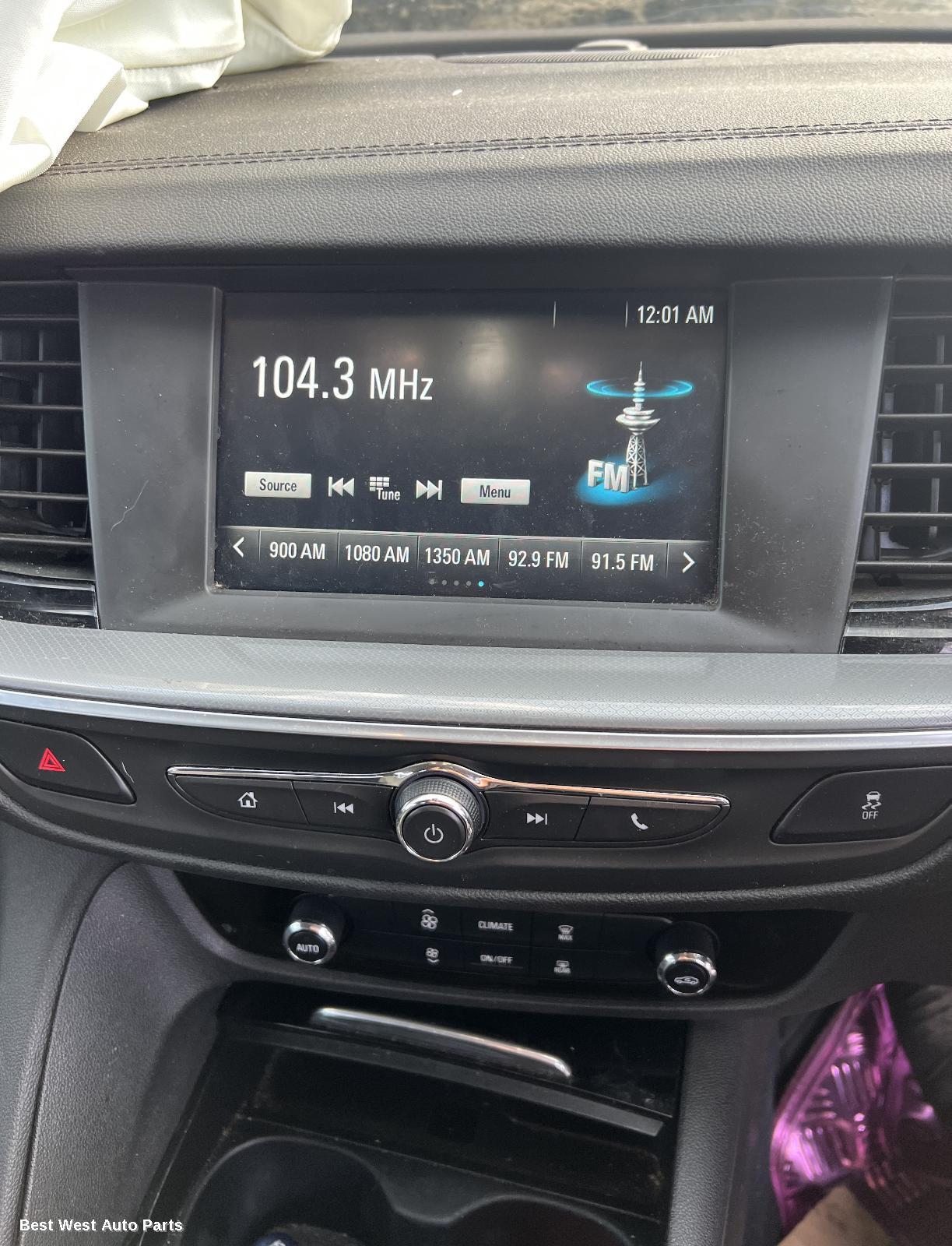 2019 HOLDEN COMMODORE Radio/Cd/Dvd/Sat/Tv
