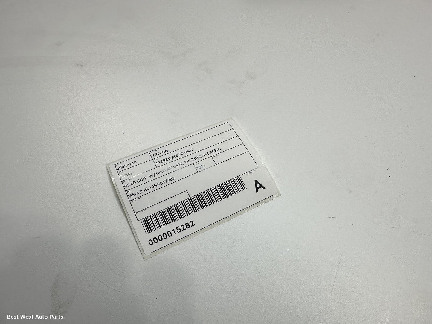 2021 MITSUBISHI TRITON Radio/Cd/Dvd/Sat/Tv