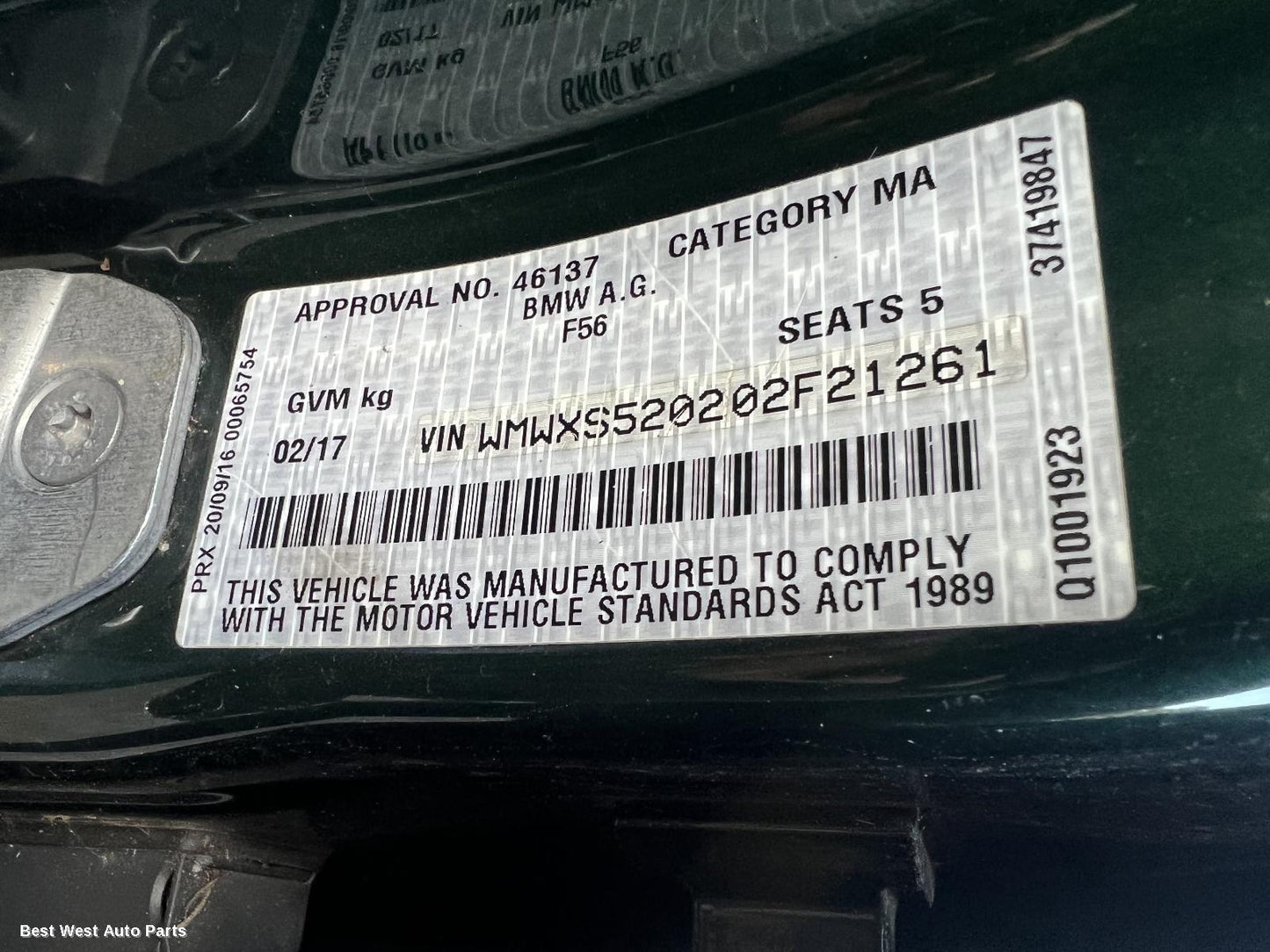 2017 MINI COOPER Left Front Lower Control Arm