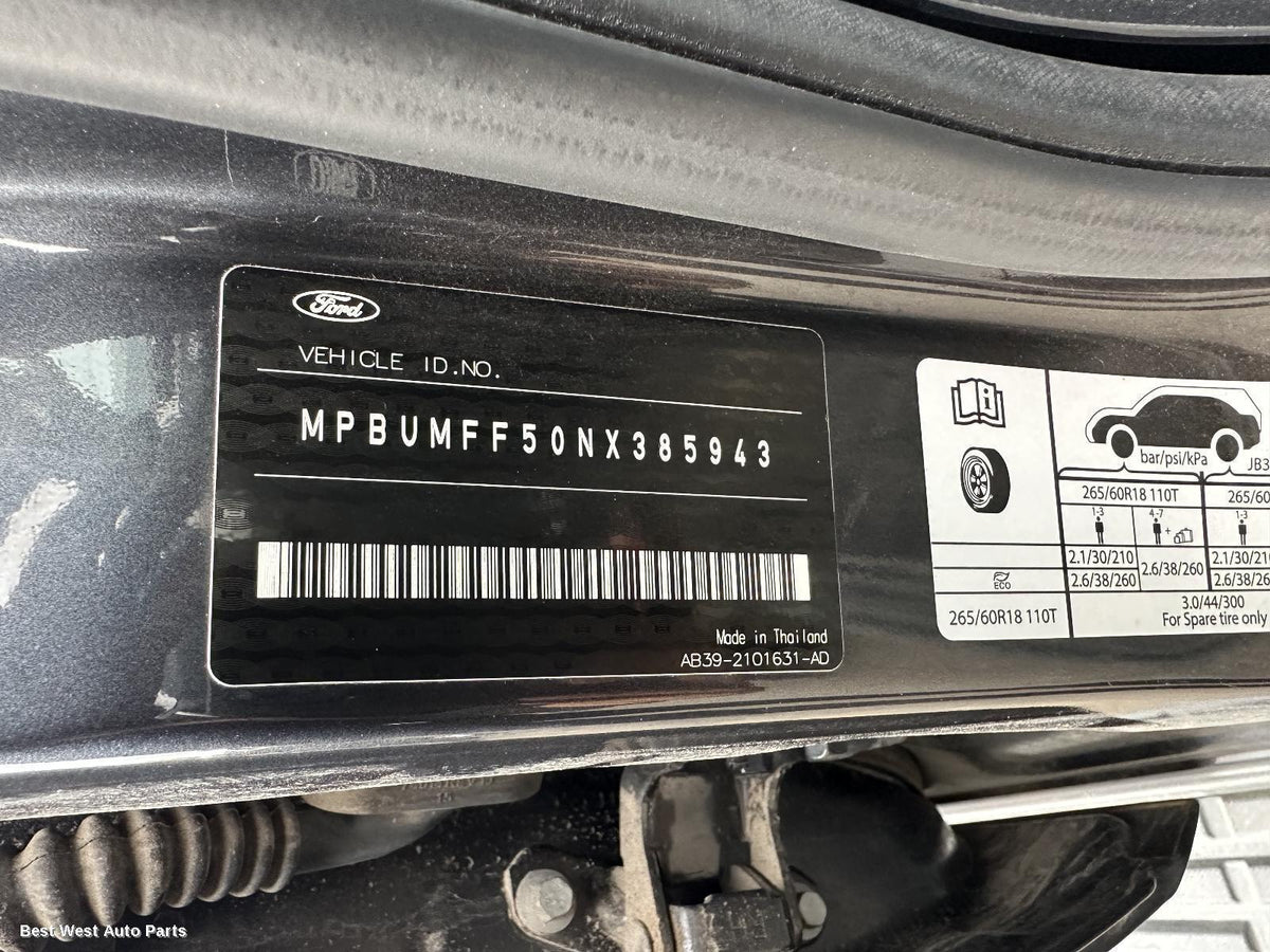 2022 FORD RANGER Sunvisor