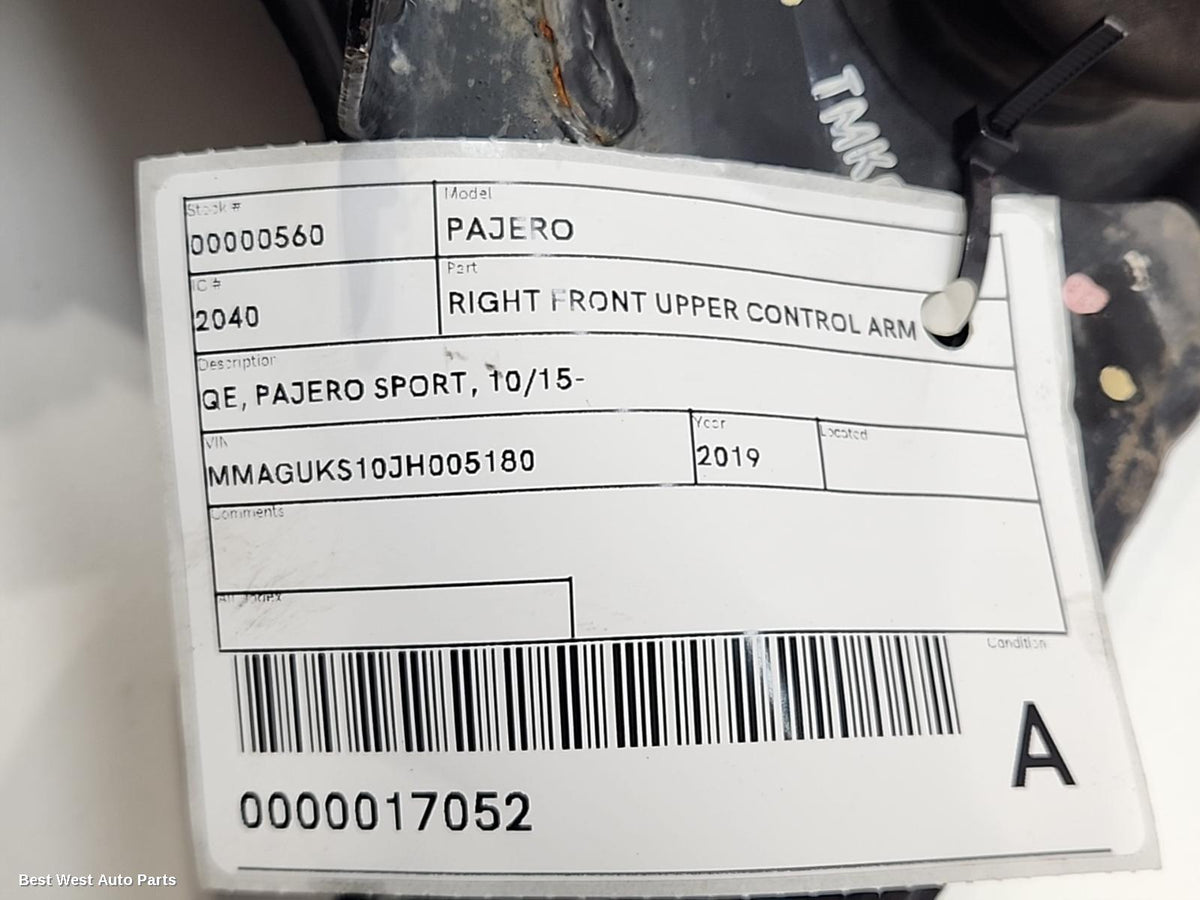 2019 MITSUBISHI PAJERO Right Front Upper Control Arm