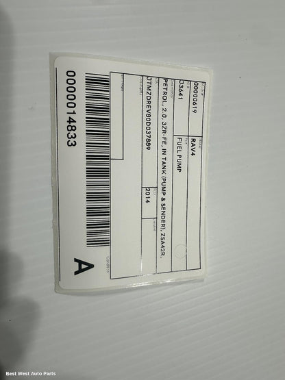 2014 TOYOTA RAV4 Fuel Pump