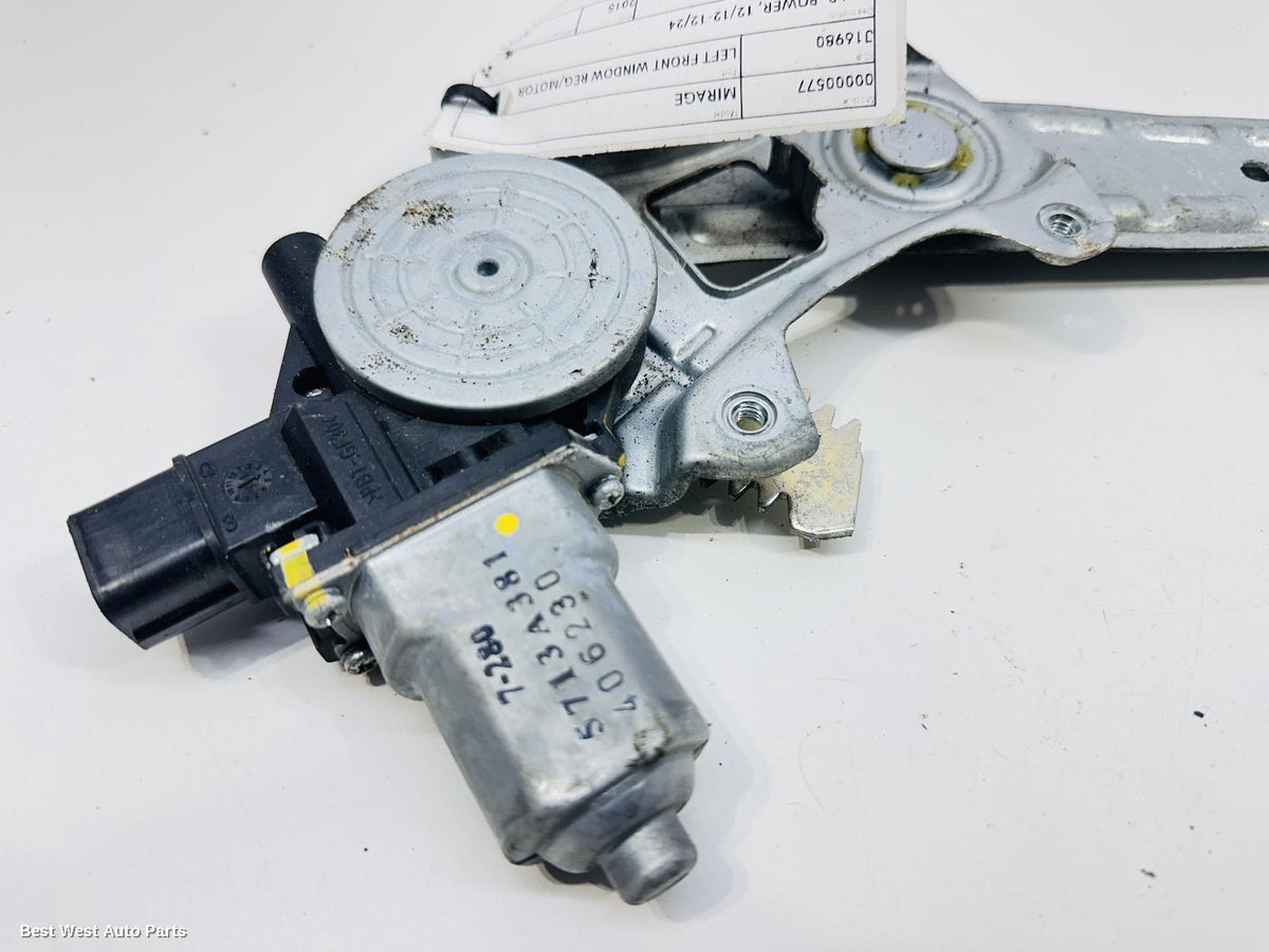 2015 MITSUBISHI MIRAGE Left Front Window Reg/Motor