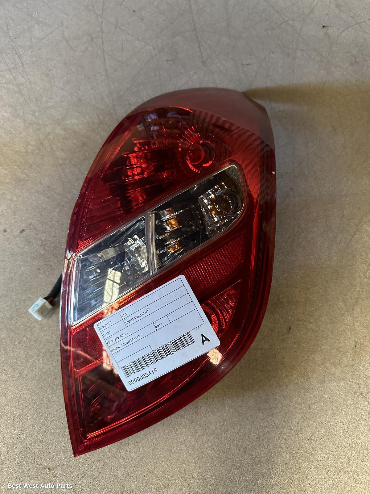 2011 HYUNDAI I20 Right Taillight