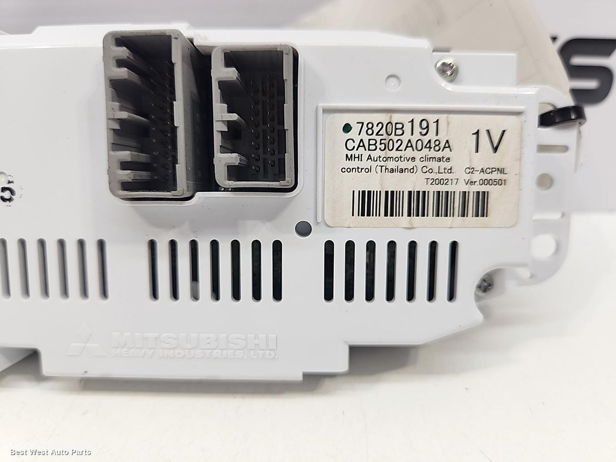 2020 MITSUBISHI ASX Heater/Ac Controls