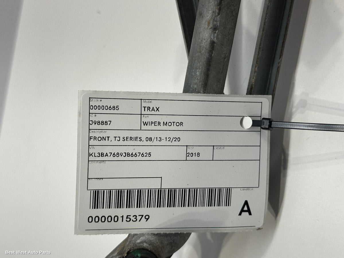 2018 HOLDEN TRAX Wiper Motor