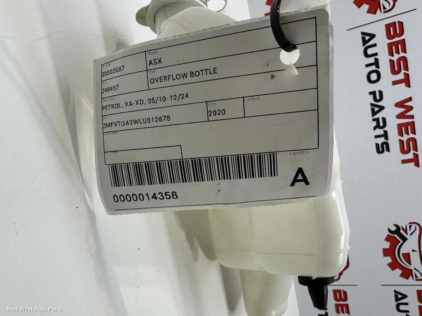2020 MITSUBISHI ASX Overflow Bottle
