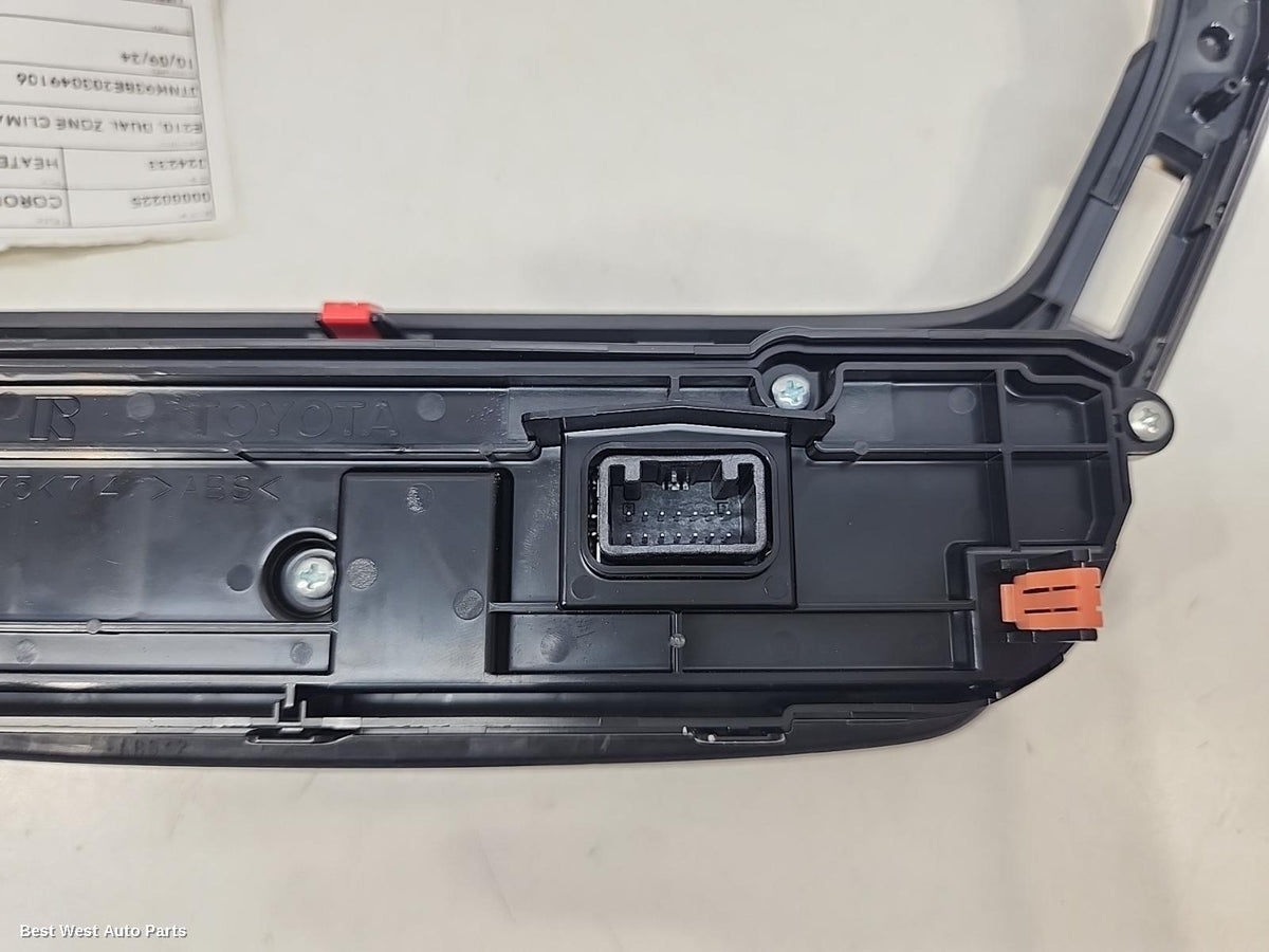 2022 TOYOTA COROLLA Heater/Ac Controls