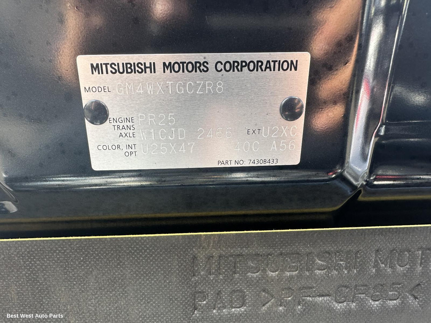 2025 MITSUBISHI OUTLANDER Right Door Mirror