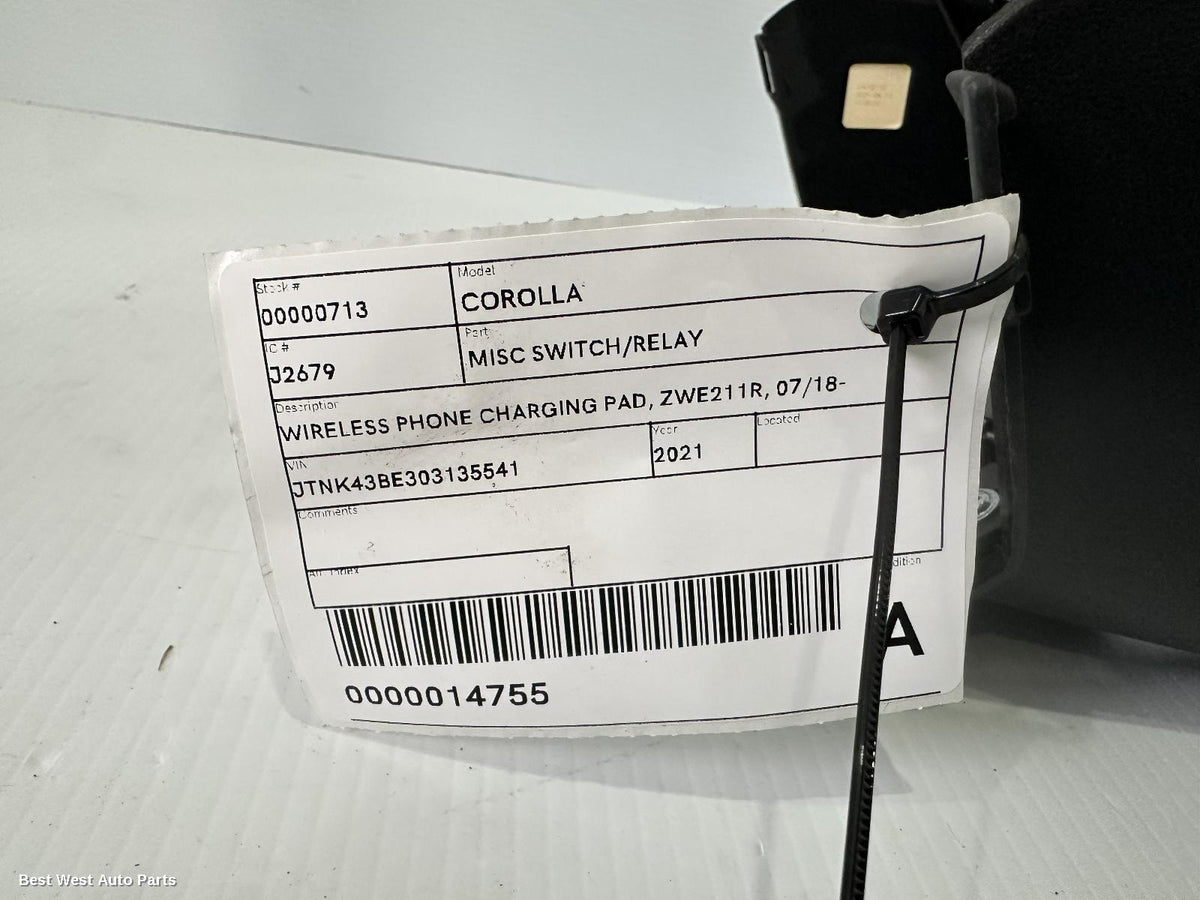 2021 TOYOTA COROLLA Misc Switch/Relay