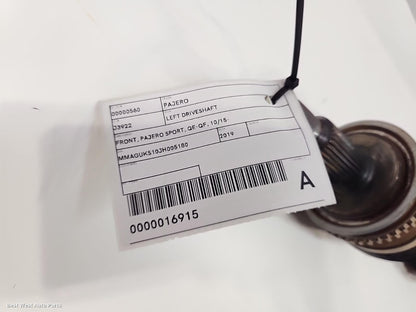 2019 MITSUBISHI PAJERO Left Driveshaft