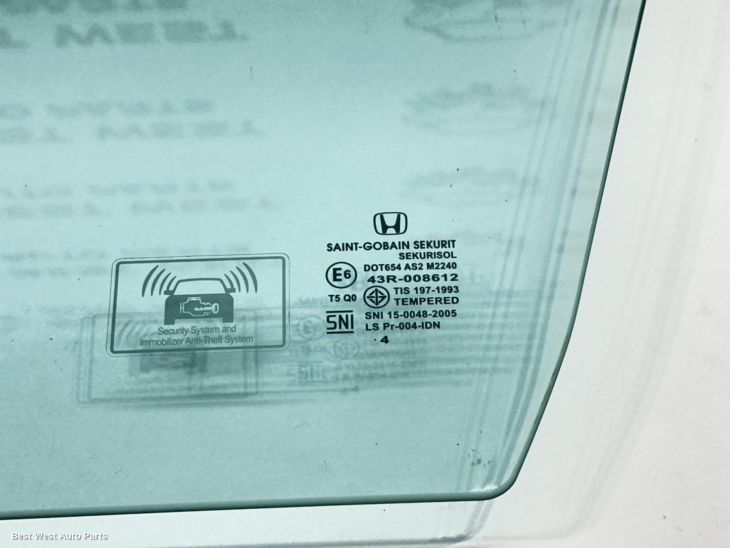 2014 HONDA JAZZ Left Front Door Window