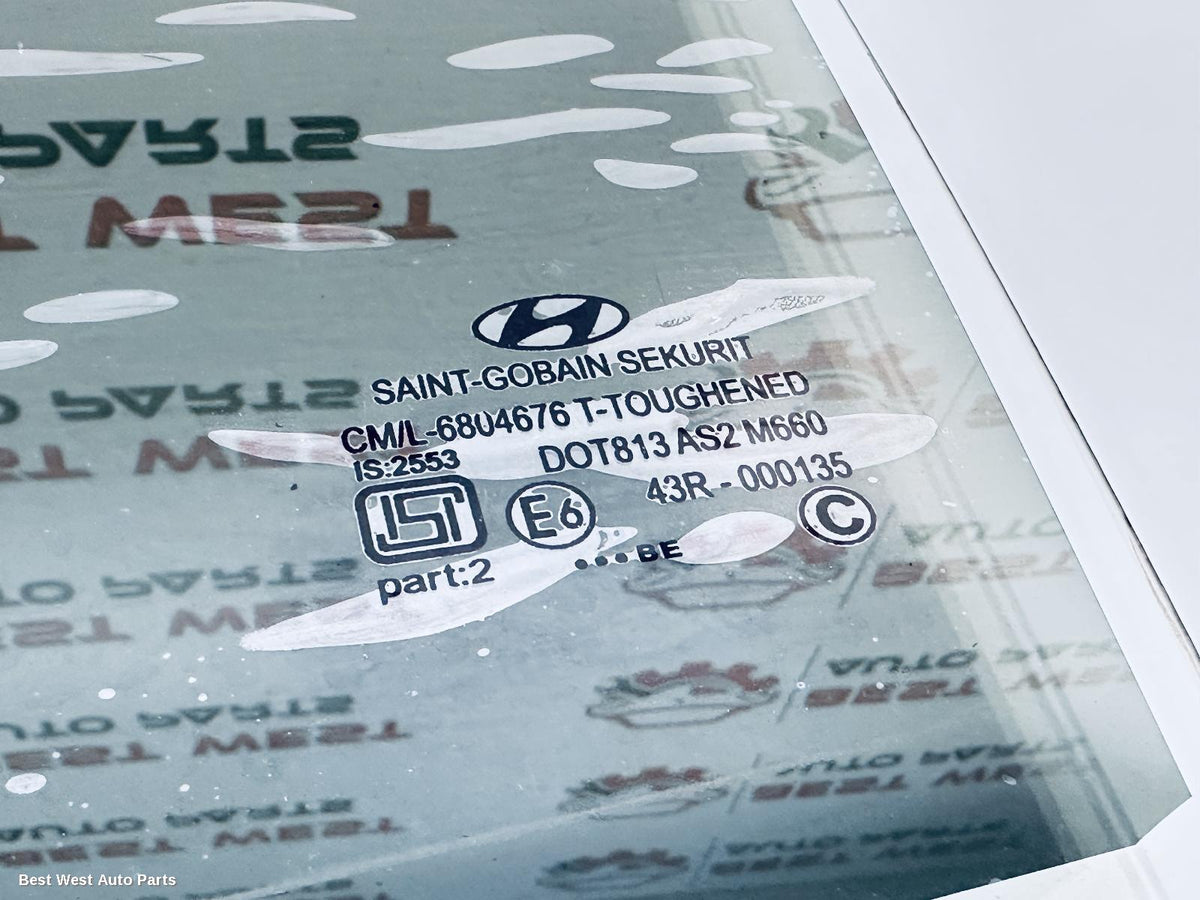 2014 HYUNDAI I20 Left Rear Door Window
