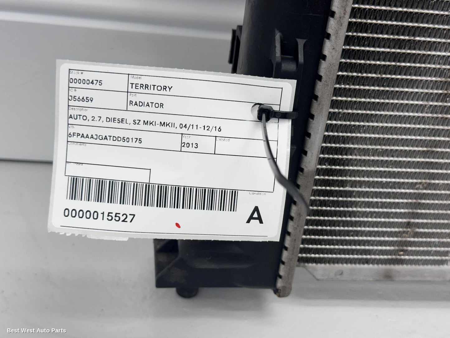 2013 FORD TERRITORY Radiator