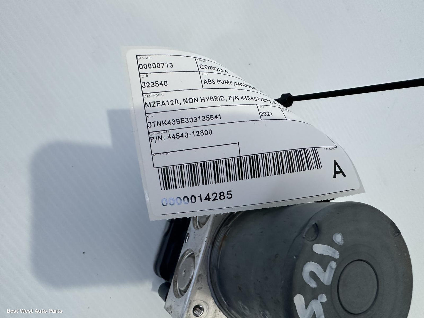 2021 TOYOTA COROLLA Abs Pump/Modulator