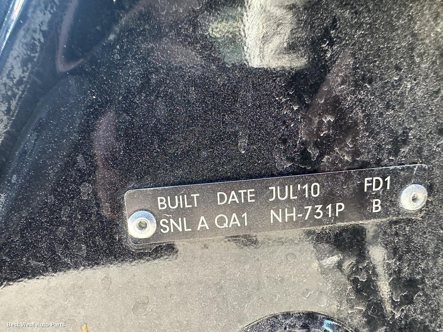 2010 HONDA CIVIC Right Front Door