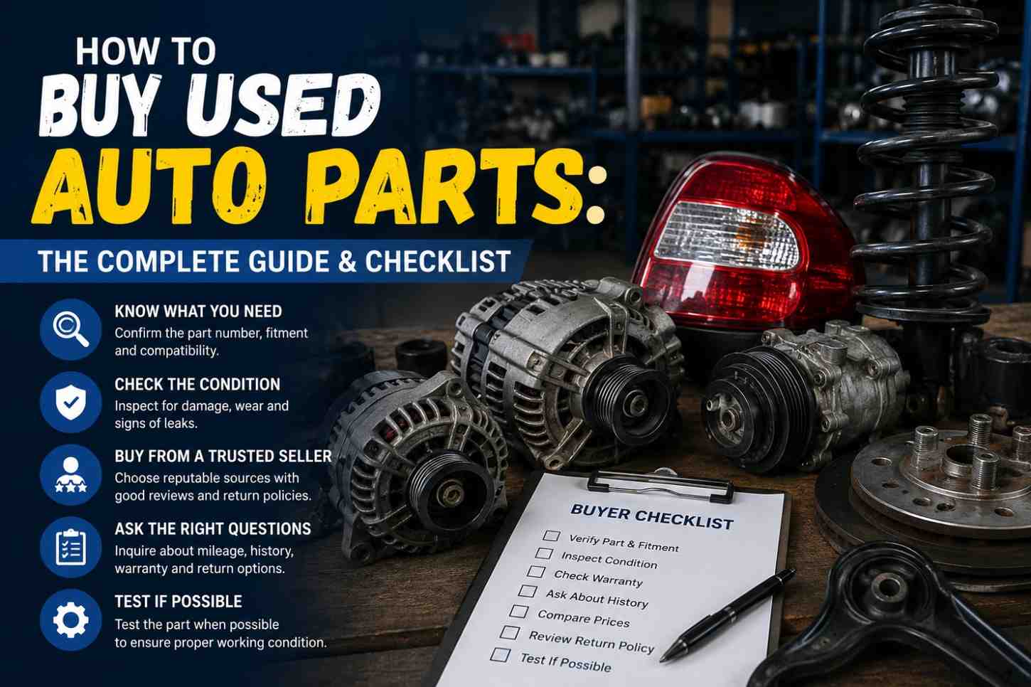 How to Buy Used Auto Parts: The Complete Guide & Checklist